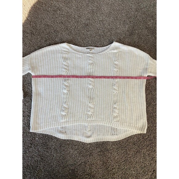 Express One Eleven Cream Cable Knit Sweater – Size XS/S - Picture 4 of 6